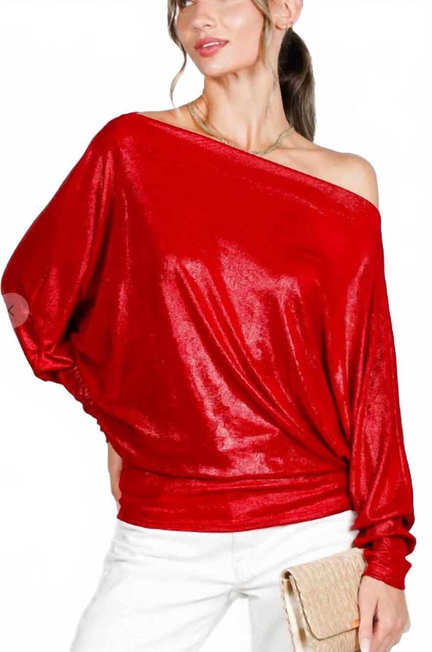 NEW VINE & LOVE foiled again top in red